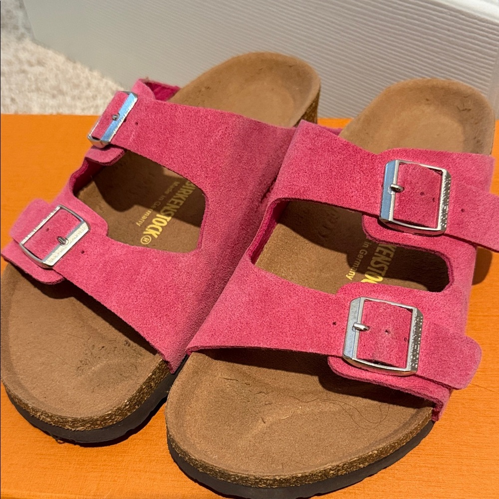Birkenstock Kids Fuchsia Double Strap Sandals